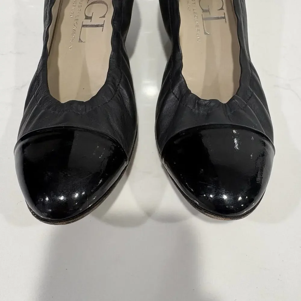 AGL | Wedges Shoes Leather Black Work Wear Career- Size 10.5 40.5